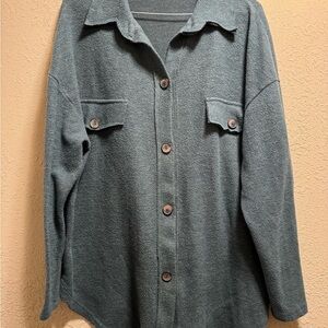 First Love Button-Up Cardigan - Dark Gray